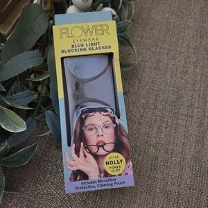 Flower Blue Light Blocking Glasses - Black